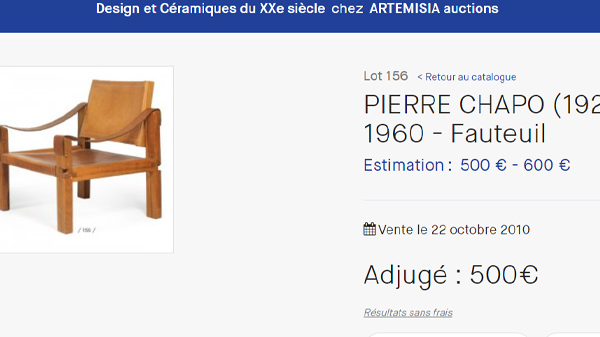 fauteuil chapo s10 estimation